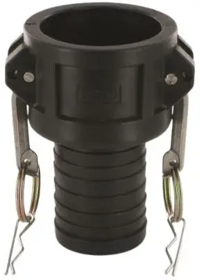 Camlock Vrouwelijk met Slangtule - Type C - PP (Polypropyleen) - Slangtule 38 mm - DN 40 - C150 Authentiek