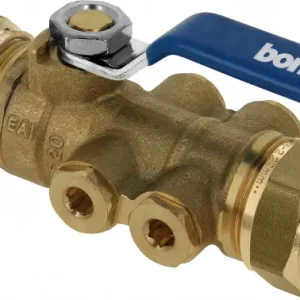 Bonfix knelkoppeling - terugstroombeveiliging met aftapgelegenheid EA - 15mm - knel - Messing Flitsaanbieding