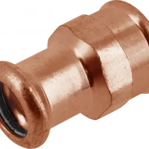 Authentiek Bonfix Pressfitting roodkoper WATER Schroefbus 3/8 x 12 - lange binnendraad x press - (m-profiel)