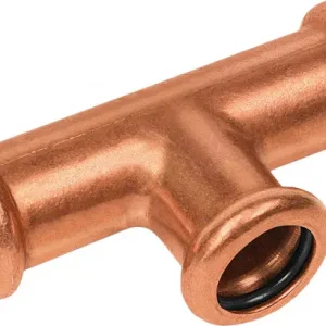 Snelle Levering Bonfix Pressfitting roodkoper WATER T-koppeling - verlopend 67 x 35 x 67 - 3 x press - (m-profiel)