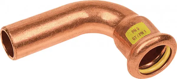Op = Op Bonfix Pressfitting roodkoper GAS Insteekbocht 90° Ø54 x 54 - insteek x press - (m-profiel)