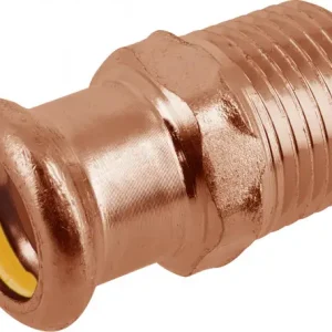 Topkwaliteit Bonfix Pressfitting roodkoper GAS Puntstuk 1/2 x 15 - conische buitendraad x press - (m-profiel)