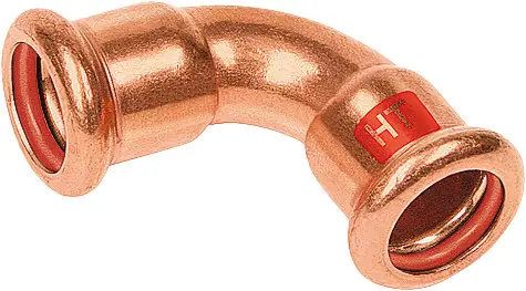 Speciale Aanbieding Bonfix Pressfitting roodkoper SOLAR Bocht 90° - 15 x 15 - 2 x press - (m-profiel)