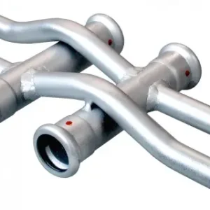 Limited Edition Bonfix Pressfitting staalverzinkt CV Kruisingpaar dubbel 28 x Ø15 - 4 x press - 4 x insteek - (m-profiel)