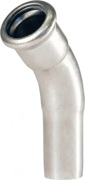 Weekendaanbieding Bonfix Pressfitting RVS 316L Insteekbocht 45° Ø35 x 35 - insteek x press - (m-profiel)