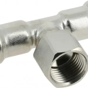 Snelle Levering Bonfix Pressfitting RVS 316L T-koppeling 18 x 1/2 x 18 - press x lange binnendraad (RP) x press - (m-profiel)
