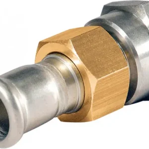 Must-Have Bonfix Pressfitting RVS 316L 3-delige koppeling - vlakdichtend 1 x 28 - binnendraad (Rp) x press - (m-profiel) - 202935