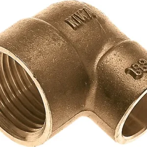 Authentiek Bonfix Messing soldeerfitting Knie 3/8" x 12 - binnendraad x capillair
