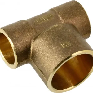 Voordeelprijs Bonfix Messing soldeerfitting T-stuk - verlopend 15 x 22 x 15 - 3 x capillair