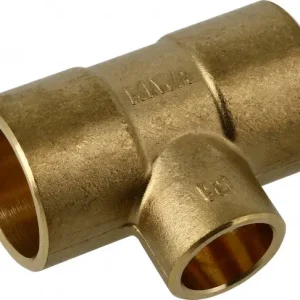 Nieuw Model Bonfix Messing soldeerfitting T-stuk - verlopend 54 x 15 x 54 - 3 x capillair