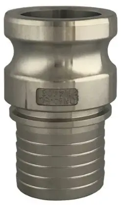 Exclusieve Aanbieding Camlock Mannelijk met Slangtule - Type ES - RVS316 - Geribte Tule - 1" - DN 25