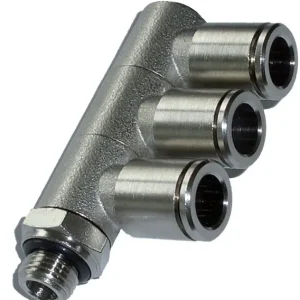 Authentiek Dubbele banjo G1/4" 3-voud 6 mm push-in