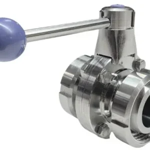 Bulkbestelling Melkkoppeling - Zuivelkoppeling - DIN 11851 - Vlinderklep - Puntstuk x Puntstuk - DN50 - RVS 316 - Afdichting Silicone