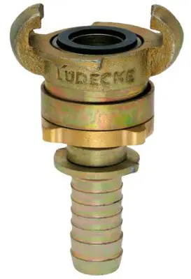 Lüdecke klauwkoppeling SSG-S met slangtule & borgrand - SSG 13 S - 1/2" (13 mm) Bulkbestelling