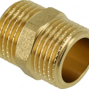 Veilige Betaling Bonfix messing dubbele nippel - 2” Buitendraad