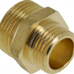 Ambachtelijk Bonfix messing verloopnippel - 3” x 2-1/2” Buitendraad