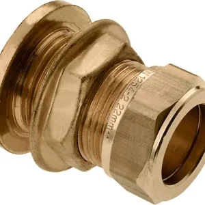 Bonfix knelkoppeling - Tankdoorvoernippel met tegenmoer - 28mm - Messing Groothandel