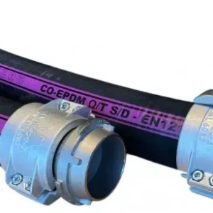 Veilige Betaling Tankwagenslang EPDM - (Zuig/Pers) - Incl TW MK80 RVS & TW VK80 RVS - 3" - 3m