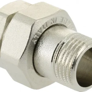 Bonfix 3-delige rechte koppeling - Messing 3/8 - binnendraad x buitendraad Gereduceerde Prijs