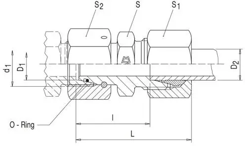 Veilige Betaling Snijringkoppeling - Verloopkoppelingen - Verloopkoppeling - Met O-Ring - X-Body Only - (DKO) X-RL-O 12/10