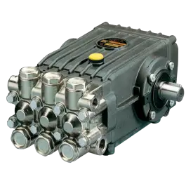 Interpump WS201 Plunjerpomp - As rechts - Pompkop messing-vernikkeld - Serie 47 Ambachtelijk