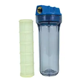 Waterfilter 9" - Transparant - Inclusief 60 micron(mu) gaaspatroon Betrouwbaar