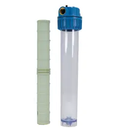 Waterfilter 20" - Transparant - Inclusief 2x 60 micron(mu) gaaspatroon Modern