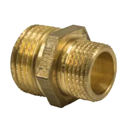 Verloopnippel - Messing - 3/4" bu x 1" bu Gereduceerde Prijs