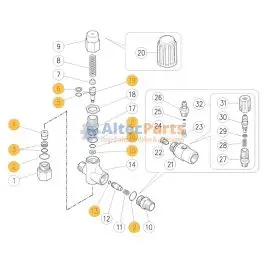 VB130-135 - Reparatieset voor drukregelaar - 11-delig Direct Verzonden