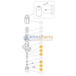 VS350 - Reparatieset voor veiligheidsventiel - 6-delig Koopje