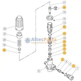 VB350 - Reparatieset voor drukregelaar - 10-delig Bulkbestelling