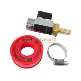 Tankaansluitset - Recht - Messing - In: 1" bu - Uit: slangpilaar 13mm In De Mode