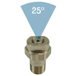 Topkwaliteit Hogedruk nozzle 1/8" Buitendraad - Vlakstraal 25° - RVS