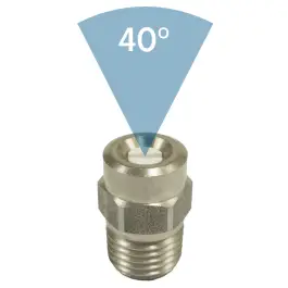 Wereldwijde Verzending Hogedruk nozzle 1/4" Buitendraad - Keramisch binnenwerk - Vlakstraal 40°