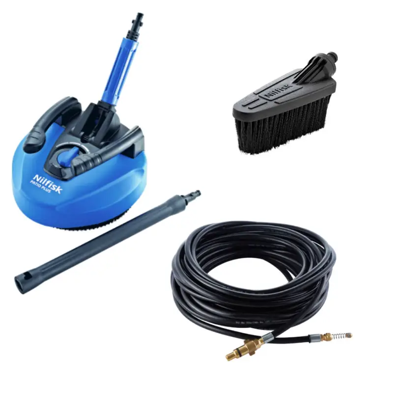 Nilfisk PAD Box Patiocleaner Plus + rioolslang + wasborstel Uitverkoop