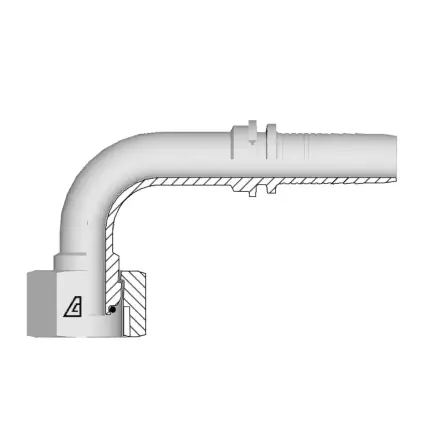 Alfagomma Slangpilaar BSPP Wartel + O-Ring - 90° DN05 - 1/8" Groothandel