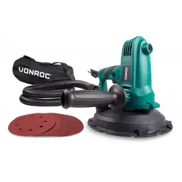 Garantie Inbegrepen Wand- en plafondschuurmachine 750W - 180mm | Incl. stofopvangzak en 8 schuurpapier