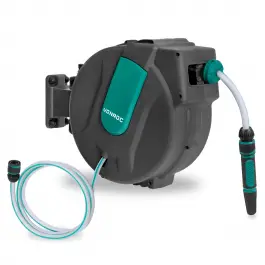 Hoge Kwaliteit Automatische slanghaspel – Incl. 25m tuinslang, spuitstuk en koppelingen