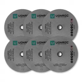 Ambachtelijk Doorslijpschijven – 230mm | 6 St. RVS en staal - Universeel