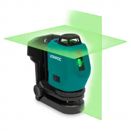 360° Accu kruislijnlaser 4V groen | zelfnivellerend -40 meter bereik Laatste Versie