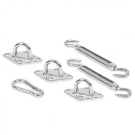 VONROC Bevestigingsset Schaduwdoek (30-delig) – Driehoek – RVS - Roestbestendig – Weerbestendig Must-Have