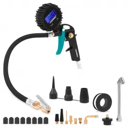 PRO Bandenpomp – 3-in-1: pompen, druk meten en ontluchten – digitale manometer | incl. accessoires Wereldwijde Verzending