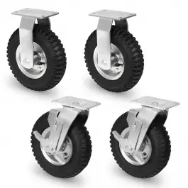 Wielen met luchtbanden – set van 4 | voor Plateauwagen TT503XX Lage Kosten