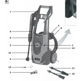 Wheel + Cover set (2pcs) - PW501AC / PW504AC Lage Kosten