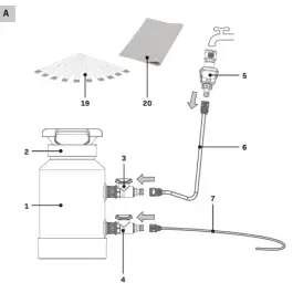 Inlet and outlet set complete - DI501XX / WS504XX Uitverkoop
