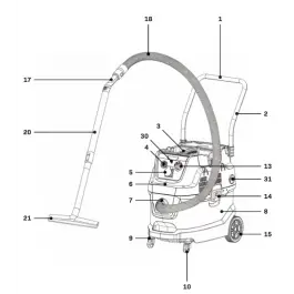 Merkproduct Nozzle assortment 35mm | Round, long crevice, car- VC513AC