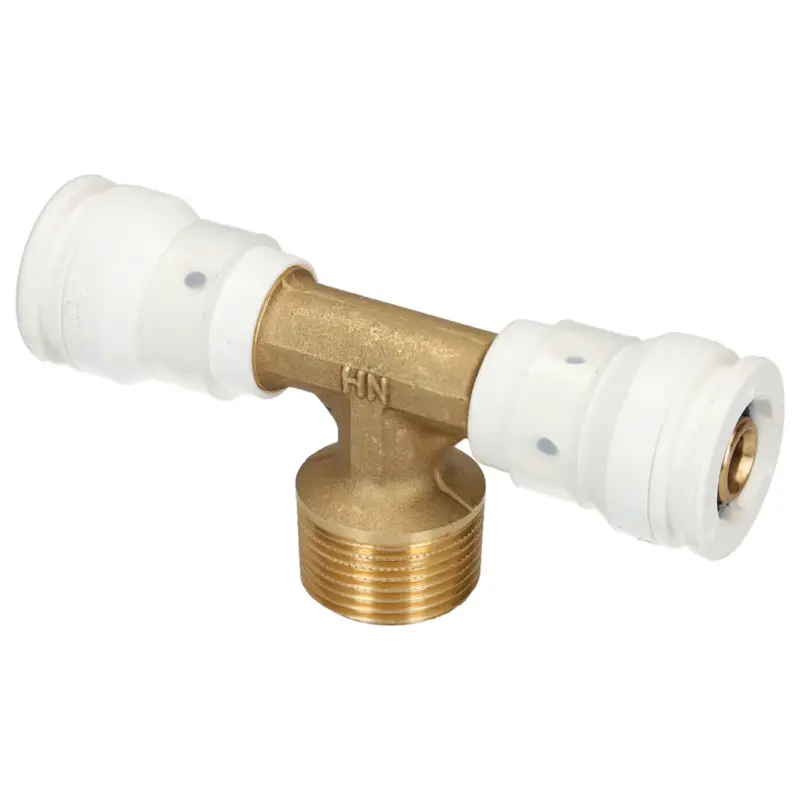 Sanivesk meerlagen Push T-stuk 16mmx3/4"Mx16mm Finale Uitverkoop