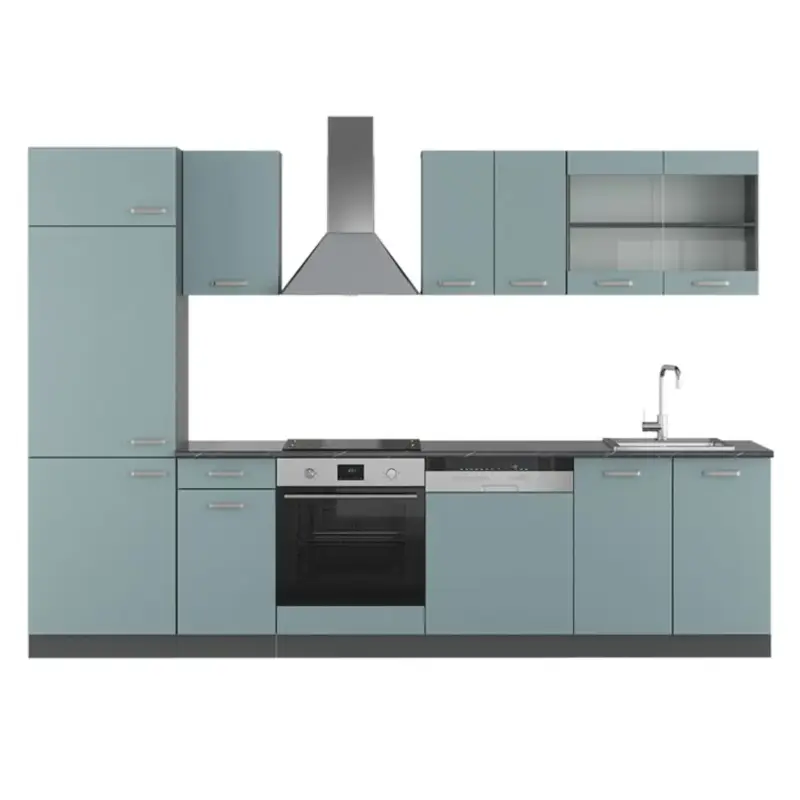Weekendaanbieding Vicco - Keuken R-line - Blauwgrijs/antraciet - 300 X 207 X 60 Cm