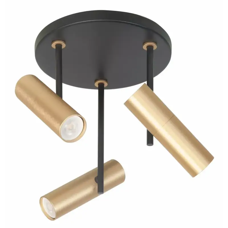 Wereldwijde Verzending Highlight Spot Trend 3 Lichts Ø 20cm Incl Mini Gu10 Zwart Goud