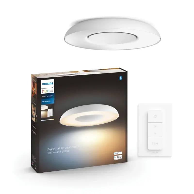 Wereldwijde Verzending Philips Hue plafondlamp Still wit ⌀39cm 22,5W met Dimmer switch